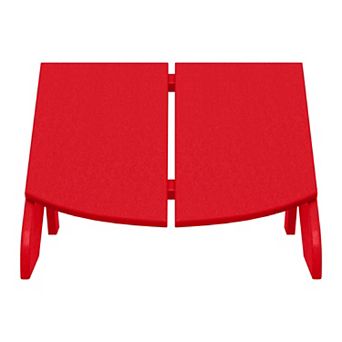 Modern HDPE Plastic Folding Patio Adirondack Ottoman