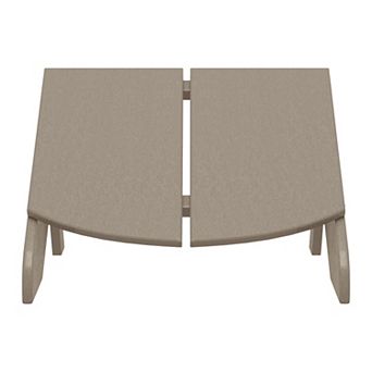 Modern HDPE Plastic Folding Patio Adirondack Ottoman