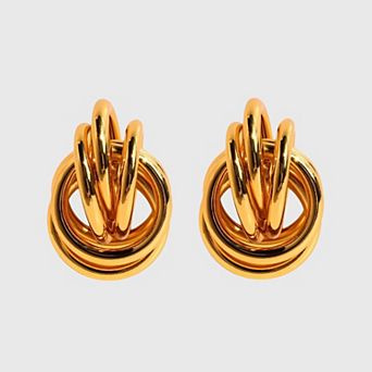 Women's Multi-Circle Statement Earrings with 925 Silver Needles