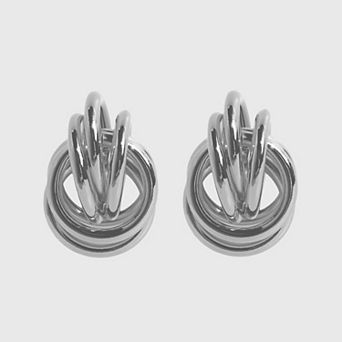 Women's Multi-Circle Statement Earrings with 925 Silver Needles