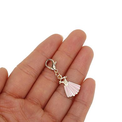 Durable Shoelace Charms Pink Gold Tone 6 Pcs