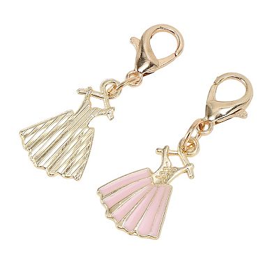Durable Shoelace Charms Pink Gold Tone 6 Pcs