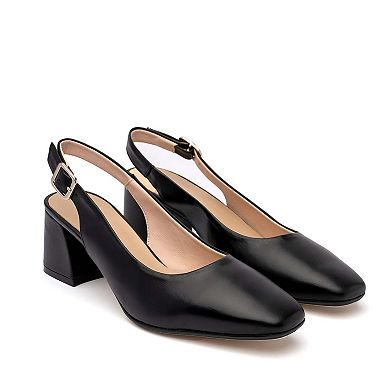 Pia Leather Slingback Pump (Women)