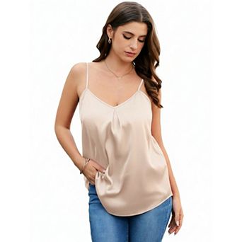 Zeagoo Women's Adjustable Spaghetti Strap V Neck Camisole Casual Basic Blouse
