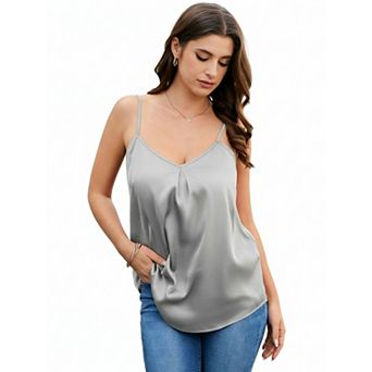 Zeagoo Women's Adjustable Spaghetti Strap V Neck Camisole Casual Basic Blouse