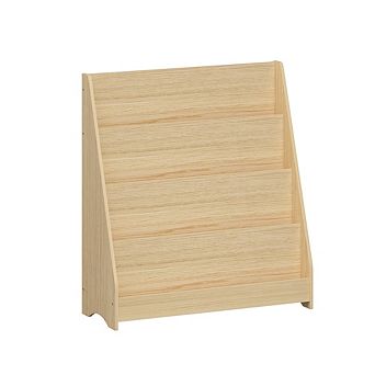 KWPZQEB Toddler Bookshelf, Wooden 4 tier Book Display Shelves for Bedroom, Playroom, Classroom