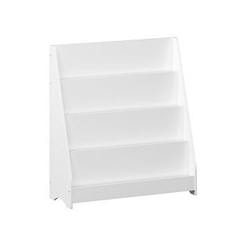 KWPZQEB Toddler Bookshelf, Wooden 4 tier Book Display Shelves for Bedroom, Playroom, Classroom