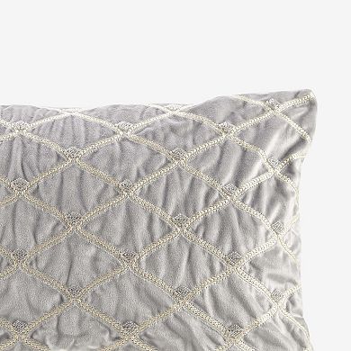 Velvet Oblong Decor Pillow with Feather Fill