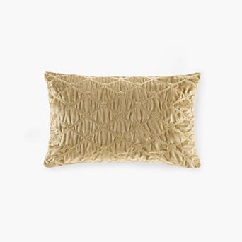 Velvet Oblong Decor Pillow with Feather Fill
