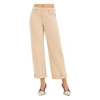 RISEN Tummy Control Mid Rise Ankle Barrel Relaxed Baggy