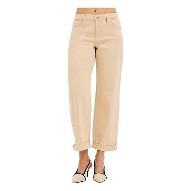 RISEN Tummy Control Mid Rise Ankle Barrel Relaxed Baggy