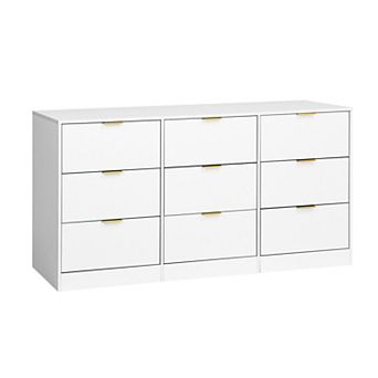 Pnronnc Flat Panel Dresser 9 Drawer Chest Clean Line Dresser Wide 9 Drawer Dresser