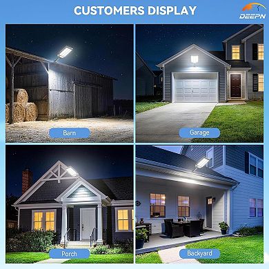 Solar Lights Outdoor Waterproof, Security Flood Light Motion Sensor for Yard, Garages, Porch, 2 Pack