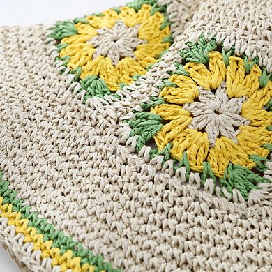 Women Bucket Hat Wide Brim Crochet Pattern Lightweight Casual Sun Hat