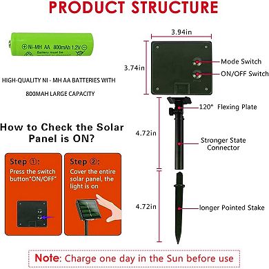 2 Pack Solar String Lights Outdoor, Total 80FT 240LED Solar with 8 Modes