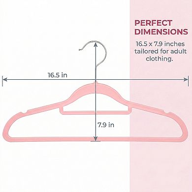 10 Pack Plastic Non-Slip Hangers with Pinch Clips Durable 360-degree Space Saving Clothes Hangers