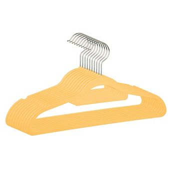 10 Pack Plastic Non-Slip Hangers with Pinch Clips Durable 360-degree Space Saving Clothes Hangers