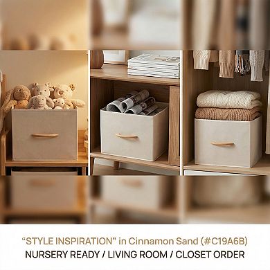 Storage Cube, Fabric Storage Bin with Handles for Shelves Closet 3 Pcs Collapsible Storage Basket