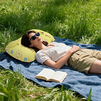 Pump-action Inflatable Camping Pillow for Travel and Office Use 1Pc