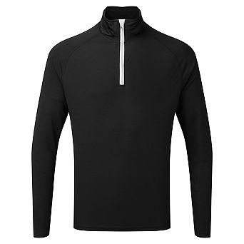 TriDri Mens Performance Quarter Zip Long-Sleeved Sweatshirt