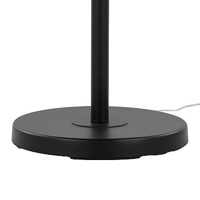 Loheer Contemporary Metal Floor Lamp with Linen Shade