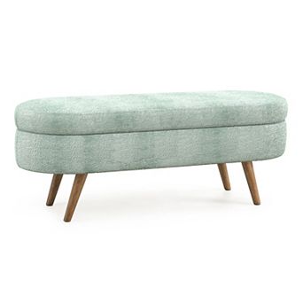 Ottoman oval storage stool, storage bench