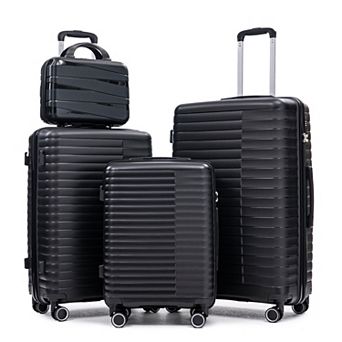 KWPZQEB 4 pc Silent Wheel PP Luggage Set with Combination Password Lock&Multi-Layered Compartmental