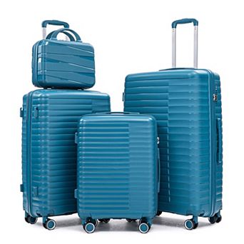 KWPZQEB 4 pc Silent Wheel PP Luggage Set with Combination Password Lock&Multi-Layered Compartmental