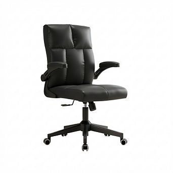 Loheer Ergonomic Office Chair with Flip-Up Armrests and High Density Foam Support