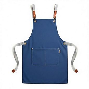 Canvas Utility Apron with Straps Cross Back Design for Kitchen Cafe and Artisan Work