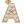 Letter A Gold Beige