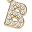 Letter B Gold Beige