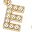 Letter E Gold Beige