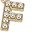 Letter F Gold Beige