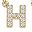 Letter H Gold Beige