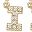 Letter I Gold Beige