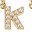 Letter K Gold Beige