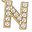 Letter N Gold Beige