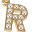 Letter R Gold Beige