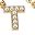 Letter T Gold Beige
