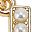 Letter U Gold Beige