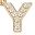 Letter Y Gold Beige