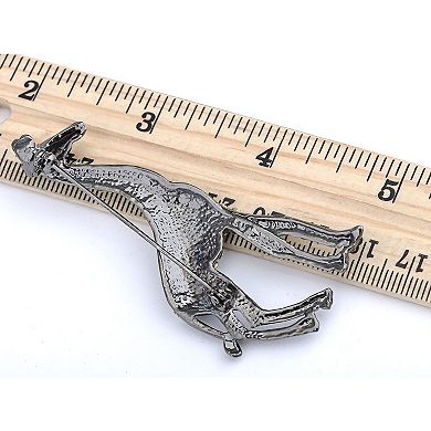 Golden Tone Yellow Animal Giraffe Spotted Texture Brooch Pin