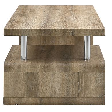 MDF Multi-Storage Open Compartments Coffee Table for Living Room Office Modern Home Decor