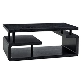 MDF Multi-Storage Open Compartments Coffee Table for Living Room Office Modern Home Decor