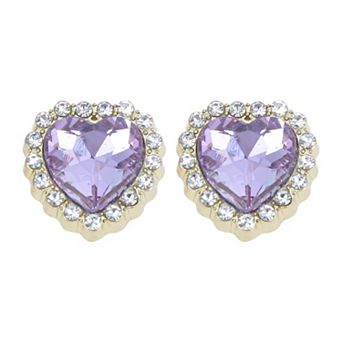 Heart Rhinestones Shoelace Charms 2 pc