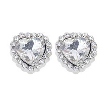 Heart Rhinestones Shoelace Charms 2 pc