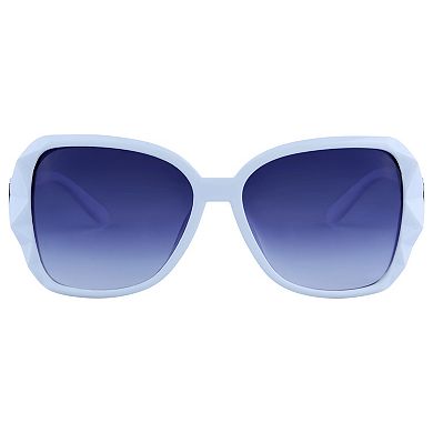 Unisex Rectangular Full-Frame Sunglasses Irregular Geometric Textured Pattern Sun Glasses Protection