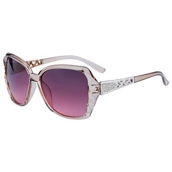 Unisex Rectangular Full-Frame Sunglasses Irregular Geometric Textured Pattern Sun Glasses Protection