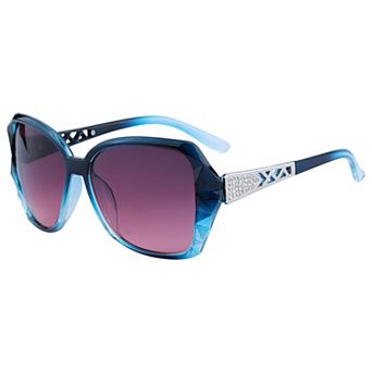 Unisex Rectangular Full-Frame Sunglasses Irregular Geometric Textured Pattern Sun Glasses Protection